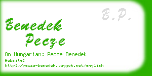 benedek pecze business card